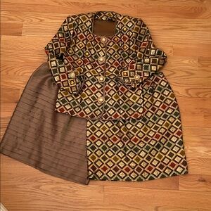 Elegant Geometric Patterned Skirt Set